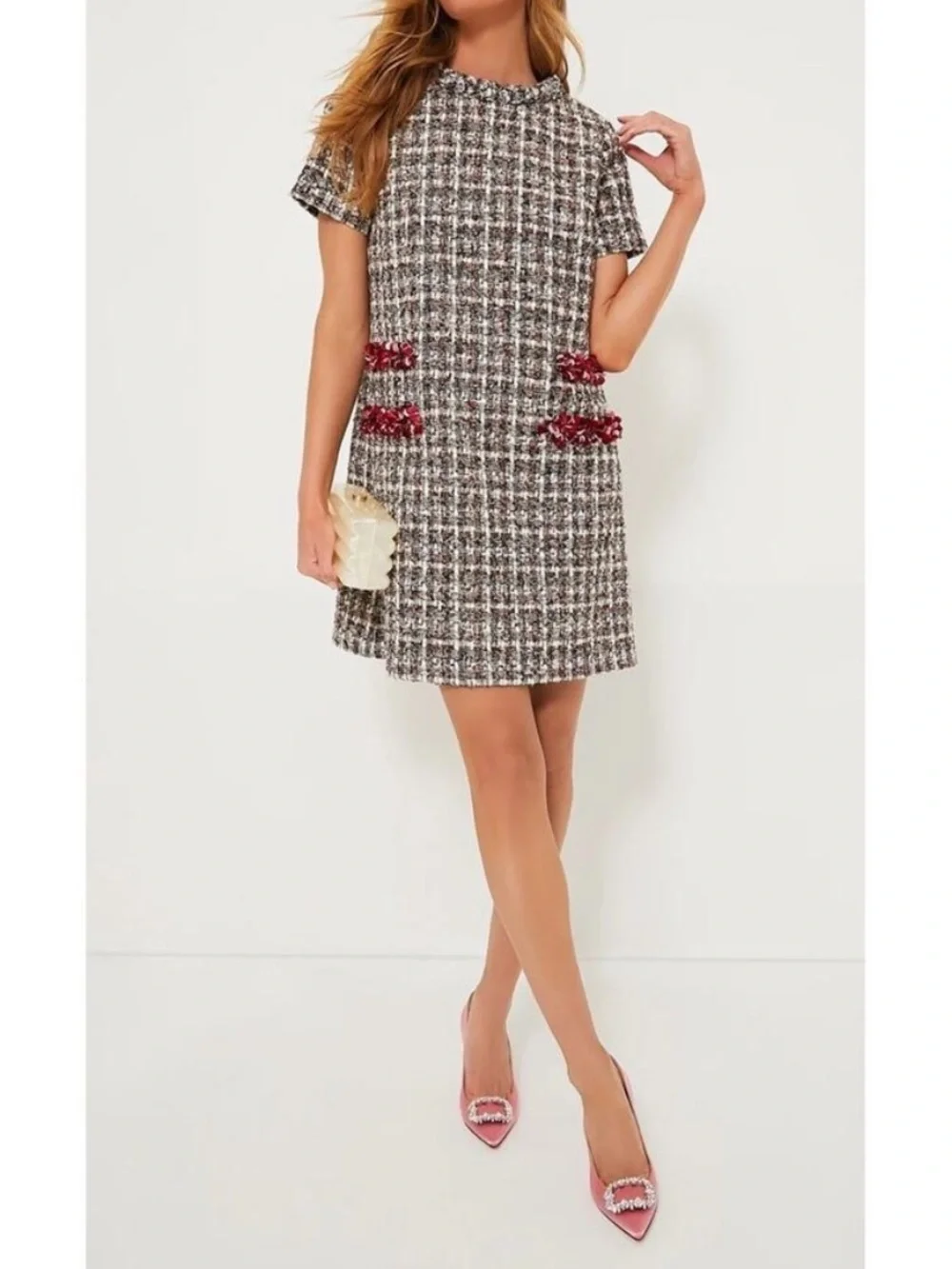 Tuckernuck NWT Winterberry Sequin Tweed Jackie Dress Short-Sleeve Heavy Knit